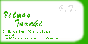 vilmos toreki business card